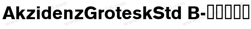 AkzidenzGroteskStd B字体转换